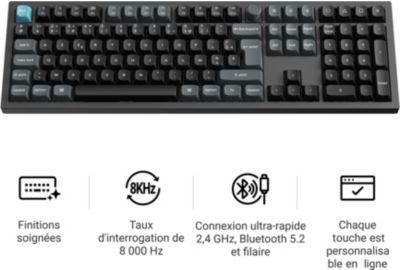 Clavier gamer sans fil KEYCHRON Q6 Ultra 8K Swappable RGB Backlight