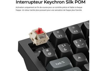 Clavier gamer sans fil KEYCHRON Q6 Ultra 8K Swappable RGB Backlight