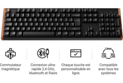 Clavier gamer sans fil KEYCHRON K10 HE Wireless Magnetic Switch