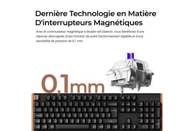 Clavier gamer sans fil KEYCHRON K10 HE Wireless Magnetic Switch