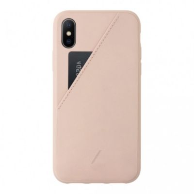 coque en cuir clic marquetry native union pour iphone xs max