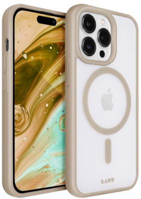 Coque LAUT iPhone 14Pro MagSafe transparent/Sable