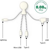 Câble Lightning XOOPAR Cable Multi-connecteur Mr Bio Blanc