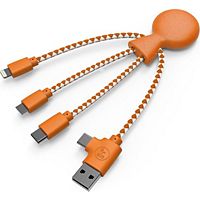 Câble trio XOOPAR Cable Multi-connecteurs Mr Bio Orange