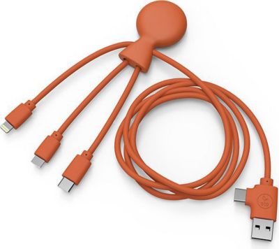 Câble trio XOOPAR Cable de charge Mr Bio Long Orange