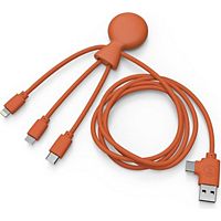 Câble trio XOOPAR Cable de charge Mr Bio Long Orange