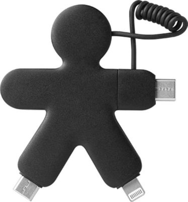 Câble USB XOOPAR USB A, USB C/USB C, Lightning 0,15m