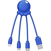 Câble Lightning XOOPAR Cable Multi-connecteur Octopus Bleu
