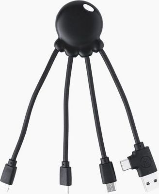 Câble trio XOOPAR Cable Multi-connecteur Octopus Noir OBP
