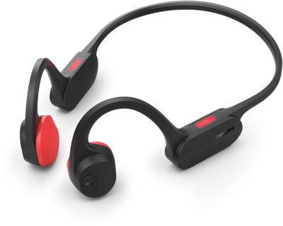 Casque mp3 sport sans fil lecteur audio micro sd running vélo wma wav noir  rouge yonis - Conforama