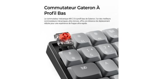 Clavier gamer sans fil KEYCHRON K3 Max QMK/VIA Wireless