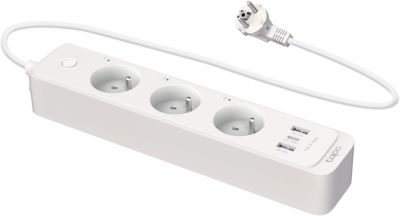 Prise encastrée connectée compatible commandes vocales avec wattmètre  [Luminea Home Control]