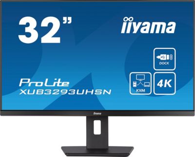 Ecran PC 4K IIYAMA PROLITE XUB3293UHSN-B5 32'' Plat IPS
