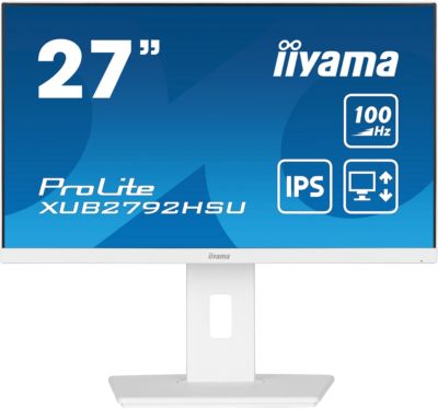 Ecran PC IIYAMA PROLITE XUB2792HSU-W6 27''Plat IPS Blanc