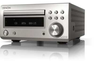 Micro-chaîne DENON D-M41 DAB Argent - Enceintes Cerisier