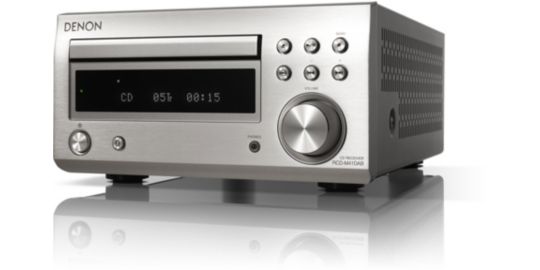 Micro-chaîne DENON D-M41 DAB Argent - Enceintes Cerisier