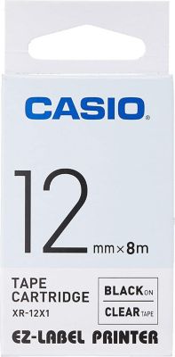 Calculatrice standard CASIO Casio XR-12 X 12 mm noir sur transparent