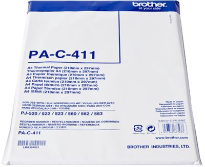Brother france PAC411  Papier thermique A4 (100 feuilles) pour