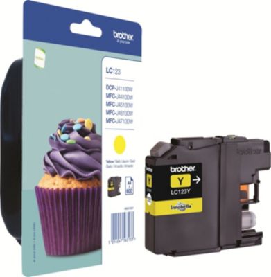 Cartouche d'encre BROTHER LC123Y