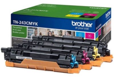 Toner BROTHER Pack TN243CMYK Cyan Magenta Jaune Noir