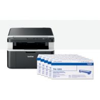 Imprimante multifonction BROTHER All In Box DCP-1612WVB + 5 TN1050 + Toner BROTHER TN1050