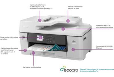 Imprimante jet d'encre BROTHER MFC-J6540DWE éligible à Ecopro