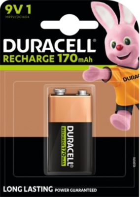 Pile rechargeable DURACELL 9V x1 170mAh RECHARGEABLE