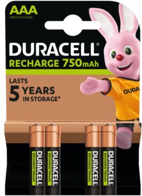Pile rechargeable DURACELL AAA/LR03 PLUS POWER 750 mAh, x4