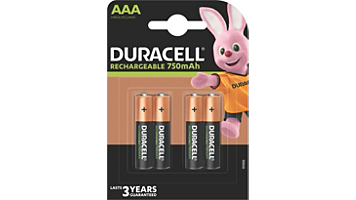 Pile rechargeable DURACELL AAA/LR03 PLUS POWER 750 mAh, x4