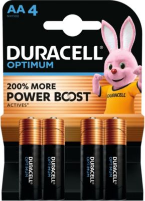 Pile DURACELL LR06 AA Lot 4 piles OPTIMUM