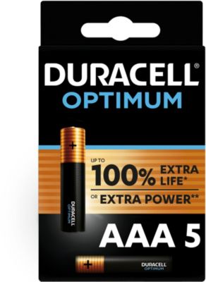 Pile DURACELL LR03 AAA Lot 5 piles OPTIMUM