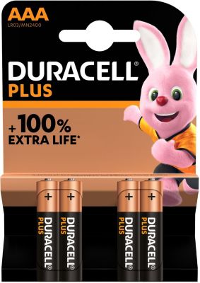 Pile DURACELL LR03 AAA Lot 4 piles PLUS
