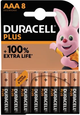 Pile DURACELL LR03 AAA Lot 8 piles PLUS