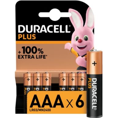 Pile DURACELL lot 6 piles AAA / LR03 PLUS