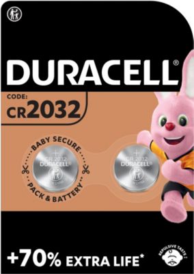 Pile DURACELL Lithium DL/CR 2032, pack de 2 unités