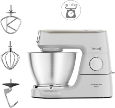 Robot pâtissier KENWOOD KVC65.009WH Titanium Chef Baker