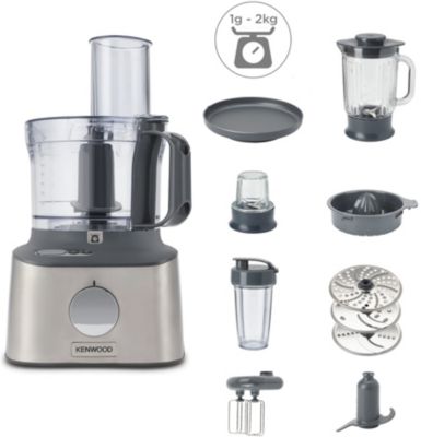 MOULINEX FP827E10 Robot multifonction Blender Mixeur 6 vitesses Sécurité  renforcée Smoothies 10 accessoires DoubleForce