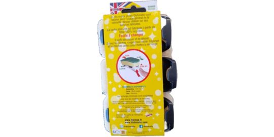 Désinfectant DISHMATIC eponges grattantes vertes x3
