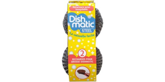Eponge DISHMATIC x2 recureur inox