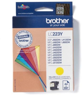 Cartouche d'encre BROTHER LC223 Jaune Cartouche d'encre BROTHER LC223 Jaune