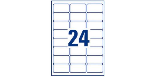 Papier créatif AVERY 72 Etiquettes pour timbres 63.5x33.9mm