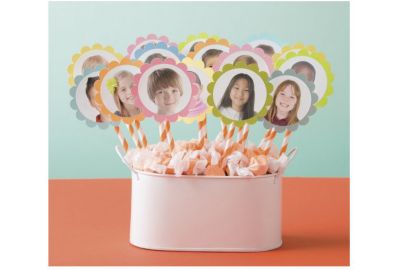 Papier créatif AVERY 8 Autocollants blanc brillant