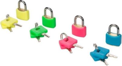 Accessoire pour alarme SILVERLINE Lot de 4 cadenas en laiton fluo - Silver