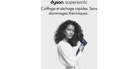 Sèche cheveux DYSON Supersonic cheveux bouclés à frisés -  bleu de Prusse cuivré