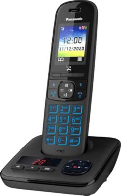 Téléphone fixe sans fil Panasonic KX-TGH720FRB avec répondeur