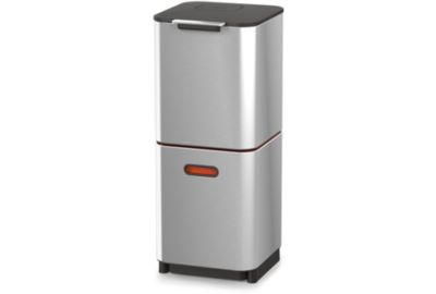 Poubelle JOSEPH JOSEPH Totem Compact 40L tri selectif Acier