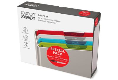 Planche à découper JOSEPH JOSEPH 4 planches à découper avec couteau