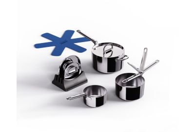 Batterie de cuisine JOSEPH JOSEPH 3 casseroles avec poignée pliante inox