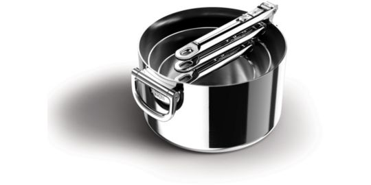 Batterie de cuisine JOSEPH JOSEPH 3 casseroles avec poignée pliante inox
