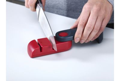 Aiguiseur couteau JOSEPH JOSEPH à couteau pliant Rota Gris-Rouge